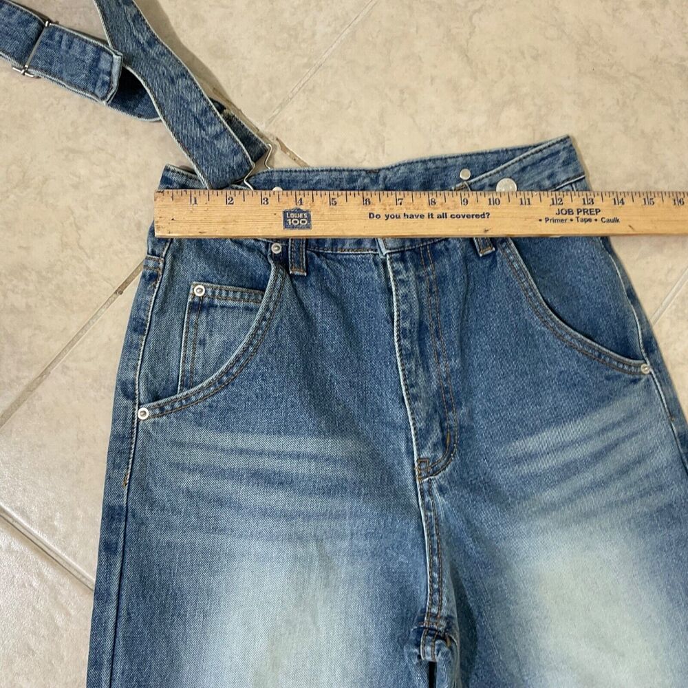 Wide Leg Baggy Jeans Suspenders O2 denim women’s size 2 - Picture 5 of 13